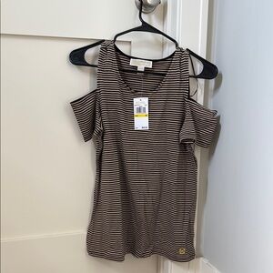 Michael Kors Brown and Black Blouse Chic Style